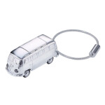 Troika klíčenka - obytný vůz "VW Camper T1, 1962" (kovová, s LED světlem, stříbrná)