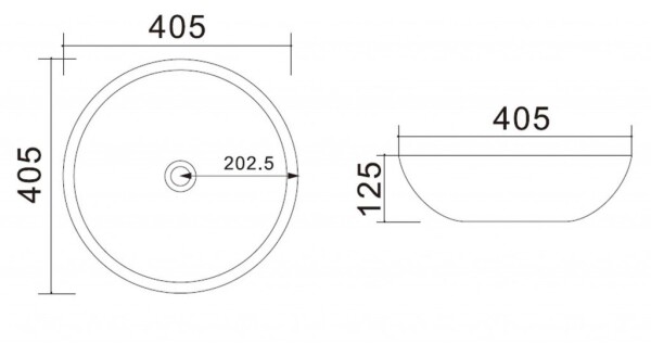 Kielle - Idolio Umyvadlo na desku, průměr 40 cm, bílá 30624410