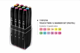 TOUCH-TWIN Marker sada 12 ks – pastelové barvy
