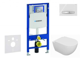GEBERIT - Duofix Set předstěnové instalace, klozetu Oudee a sedátka softclose, tlačítko Sigma50, chrom/alpská bílá SANI11CA3126