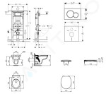 GEBERIT - Duofix Set předstěnové instalace, klozet Alpha se sedátkem, tlačítko Sigma01, alpská bílá 111.355.00.5 NR1