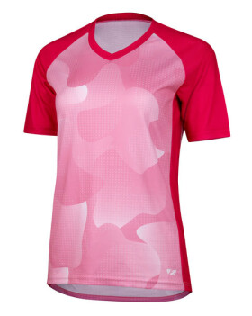 Dámské volné triko/dres ROXY, růžová/bílá (materiál MicroCool volný střih, velikost 2XL)