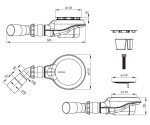 DEANTE Sifon chrom Odpadní sada sprchové vaničky, vyčištěná shora NHC_029C