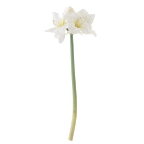 Bloomingville Umělá květina Amaryllis White 74 cm, bílá barva, plast