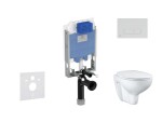 IDEAL STANDARD - ProSys Set předstěnové instalace, klozetu a sedátka Bau Ceramic, tlačítka Oleas M1, Rimless, SoftClose, chrom mat ProSys80M SP137