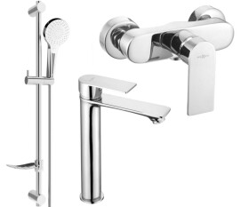 MEXEN - Royo DF05 Set umyvadlové a sprchová baterie s příslušenstvím, chrom 72214DF05-00