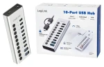 USB Hub 10 portů USB-A/C / USB rozbočovač / USB 3.2 / Přepínač zapnutí/vypnutí portů (UA0448)