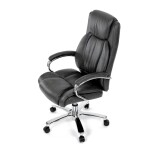 Kancelářské křeslo, houpací mechanismus, šedá ekokůže, KA-F1385 GREY