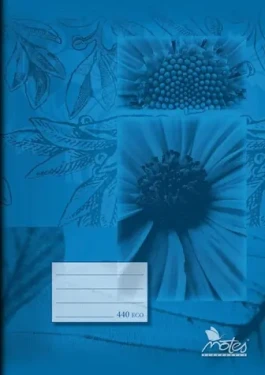 Notes 440 Eco Modré květy / Školní sešit / A4 / čistý / 40 listů (440eco)
