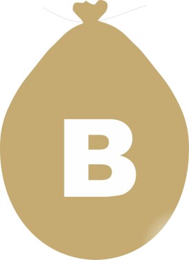 Balónek písmeno B zlaté balonky.cz Balónek písmeno B zlaté balonky.cz