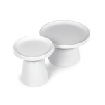 Konferenční stolek 69x69x43cm, kov, bílá, CT-F4114 WT