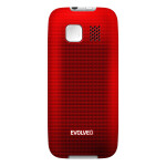 EVOLVEO EasyPhone, mobilní telefon pro seniory s nabíjecím stojánkem, červený