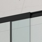 Vanová zástěna SAT Vision 140x120 cm černá SATVZVI120CT SATVZVI120CT