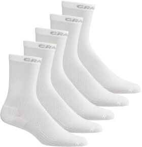 Craft Core Dry High 5-pack bílá - Běžecké ponožky CRAFT CORE Dry High - 5 párů - bílá Velikost textilu: 46-48