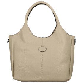 Trendy dámská koženková kabelka na rameno Stifa, krémová