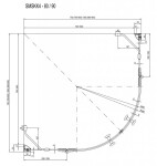 RAVAK - SmartLine Čtvrtkruhový sprchový kout SMSKK4-80, 79-80 cm, rádius 50 cm, transparentní sklo/chrom 3S244A00Y1