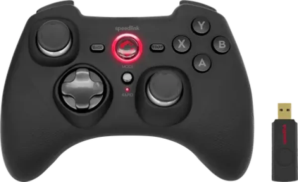 RAIT Gamepad - Wireless černá / bezdrátový gamepad / pro pc PS3 Switch / vibrace / 2.4GHz (SL-650110-BK)