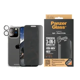 PanzerGlass - Bundle PicturePerfect + Tvrzené sklo UWF Privacy + Hard Case D3O pro iPhone 15 Pro Max (13295090)