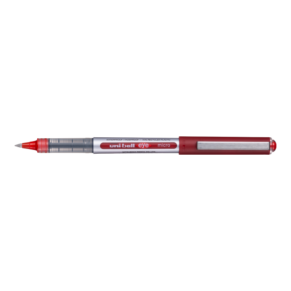UNI EYE Micro inkoustový roller UB-150E, 0,5 mm, červený - 12ks