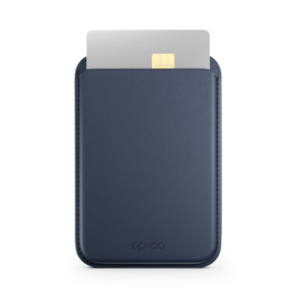 Epico Mag+ Leather Wallet kožená pěněženka s MagSafe pro Apple iPhone modrá (9918131600006)