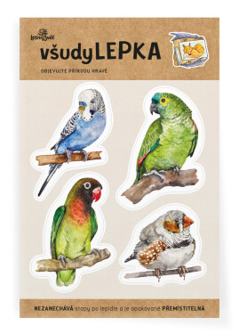 VšudyLEPKA vel. 1 -032 - Papoušci