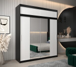Šatní skříň Abi T1 s nástavcem Barva korpusu: Bílá, Rozměry: 250 cm, Dveře: Dub artisan