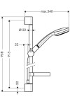 HANSGROHE - Croma 100 Sprchová souprava Mono, 1 proud, chrom 27724000
