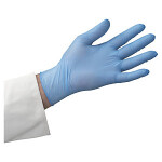 Modré nitrilové rukavice, bez pudru, hypoalergenní, velikost S (6/7)