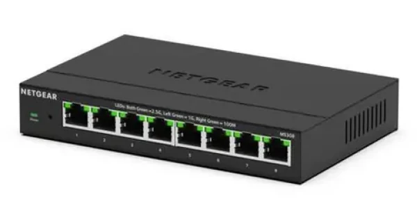 Netgear MS308-100EUS / Switch / 8x 2,5G RJ45 / Neřízený / Kovové tělo (MS308-100EUS)