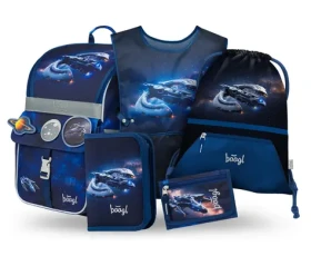 BAAGL SET 5 Zippy Vesmírná loď: aktovka, penál, sáček, zástěra, peněženka (A-34864)