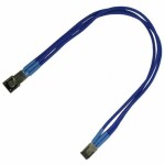 Nanoxia prodlužovací kabel 3-pin Molex 30cm modrá / 9-2-017 / Single Sleeve (NX3PV3EB)