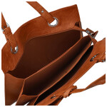 Trendy dámská koženková kabelka na rameno Valika, hnědá