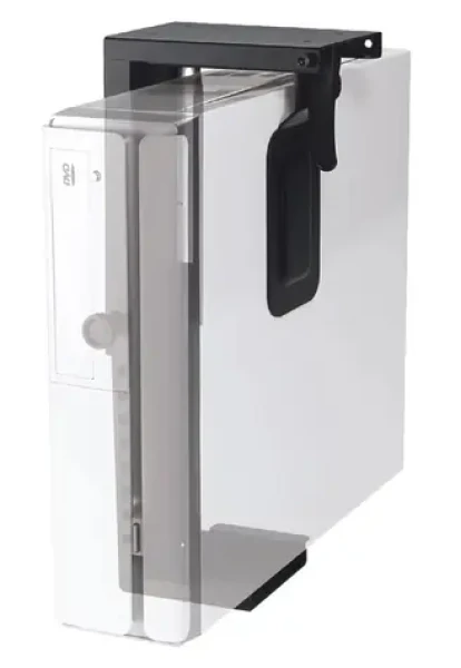 Neomounts CPU-D075BLACK černá / držák mini pc pod stůl / výška skříně 20-36 cm / šířka skříně 5-10 cm / nosnost 10 kg (CPU-D075BLACK)