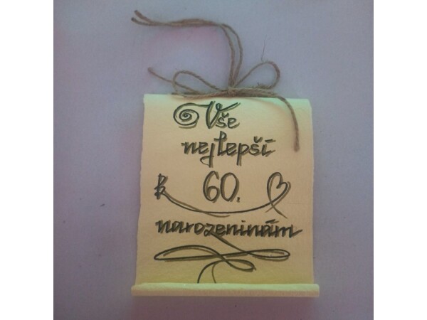Bene Pergamen - přání k narozeninám Barva: k 60. narozeninám