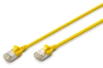 Digitus CAT6A F/FTP Slim žlutá / Patch kabel / RJ45 / 10 Gbit/s / 500 MHz / 1,5m (DK-1632-A-015S-Y)