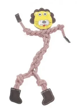 AnimALL Hračka Mr.Roper Lev kůže+lano 47 cm/9 mm (110305)