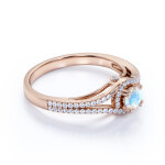 Emporial prsten 14k zlato Vermeil GU-DR14761R-ROSEGOLD-MOONSTONE-ZIRCON Velikost: 7 (EU: 54-56)