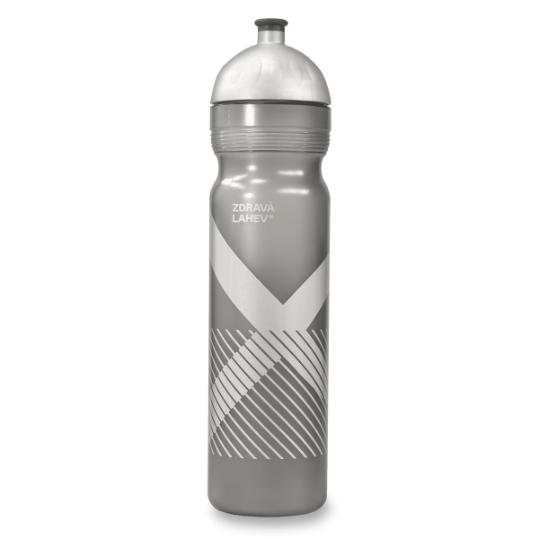 R&B Zdravá lahev 1,0l - SPORT XO stříbrná + náhradní zátka