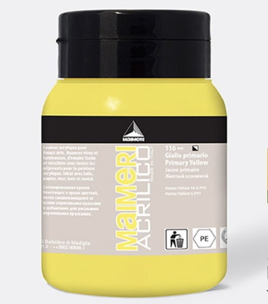 Maimeri Acrilico 500 ml žlutá střední permanentní 113