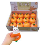 Mačkací hračka Squeezy - Králík v mrkvi