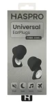 Haspro Universal černá / Špunty do uší / silikonové / SNR 29 dB / vyměnitelné koncovky S,M,L
