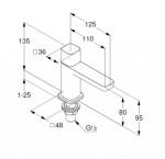 KLUDI - Renon Umyvadlový ventil, matná bílá 421185375