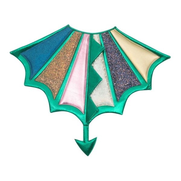 MIMI & LULA Dračí / dinosauří křídla Green, zelená barva, textil