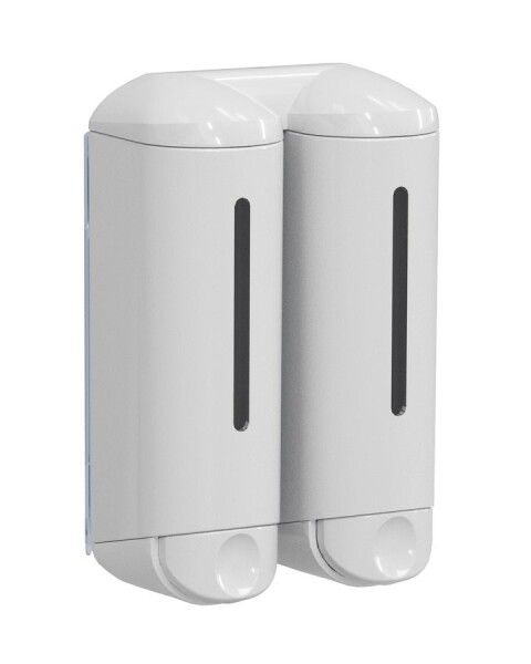 SAPHO - SHOWER MEDIUM dvojitý dávkovač tekutého mýdla, 2x250ml, bílá A94801