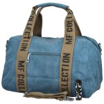 Stylová cestovní dámská koženková taška Morfeus, světle modrá