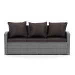 Zahradní sestava, polyratan, šedá, AZ-F1911 GREY