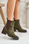 Boty na podpatku M708 zelené - Step in style 37