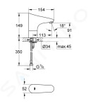 GROHE - Europlus E Elektronická umyvadlová baterie, chrom 36208001