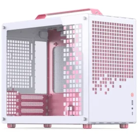 Jonsplus Z20 bílo-růžová / Micro-ATX / 1x USB-A 3.2 / 1x USB-C 3.2 / průhledná bočnice (Z20 White-Pink)