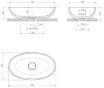 OMNIRES - SHELL M+ umyvadlo na desku, 60 x 35 cm, béžová mat SHELLUNDB